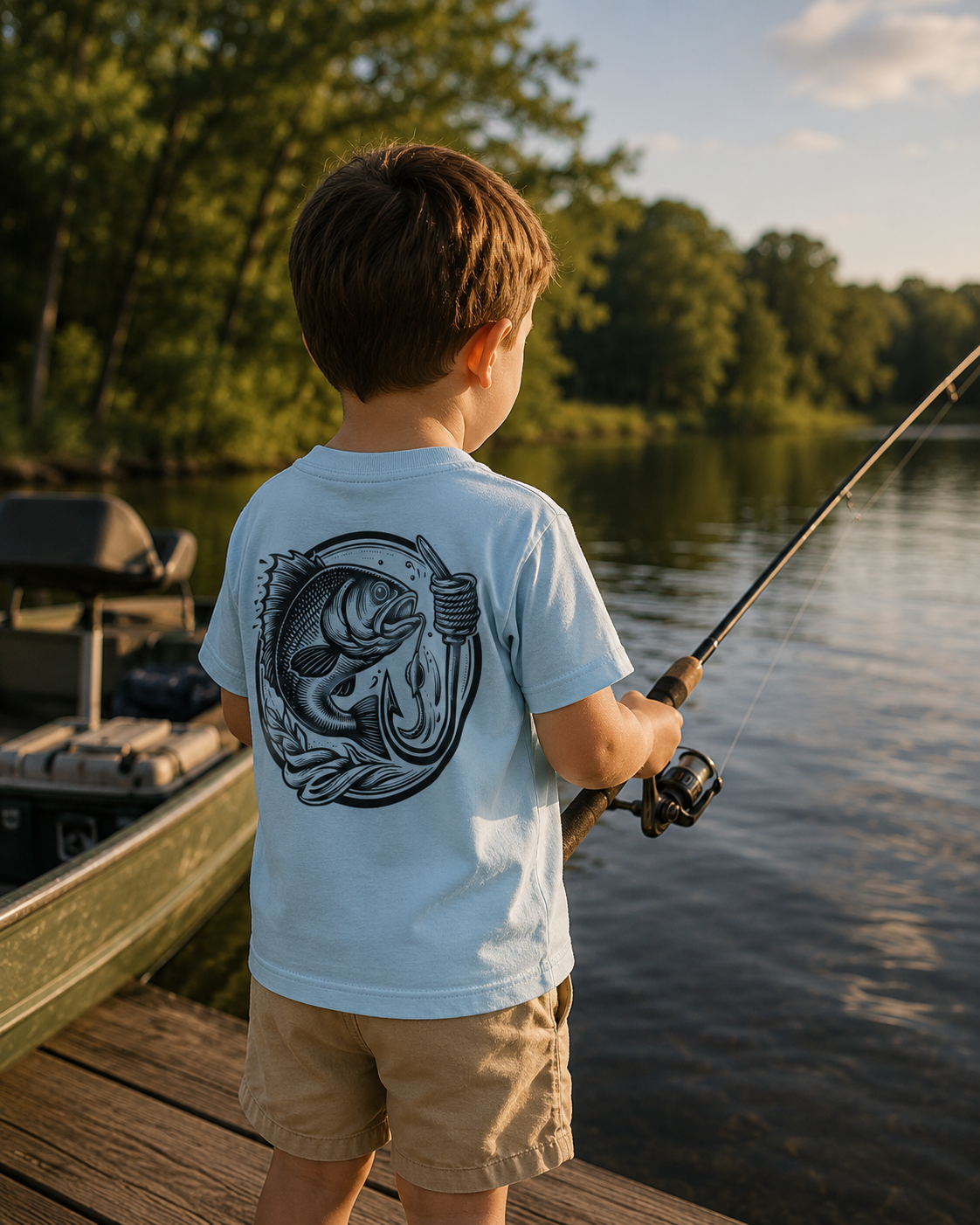 Toddler — Bass fishing