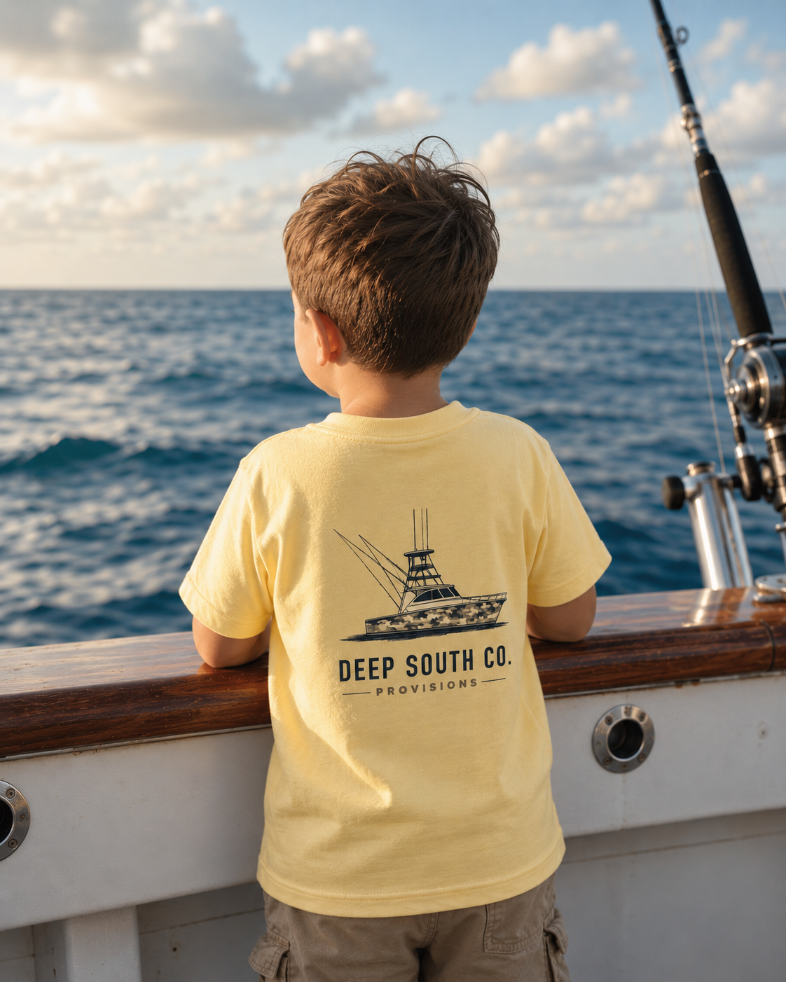 Toddler Tee — 'Deep South Co. Provisions' Boat Graphic